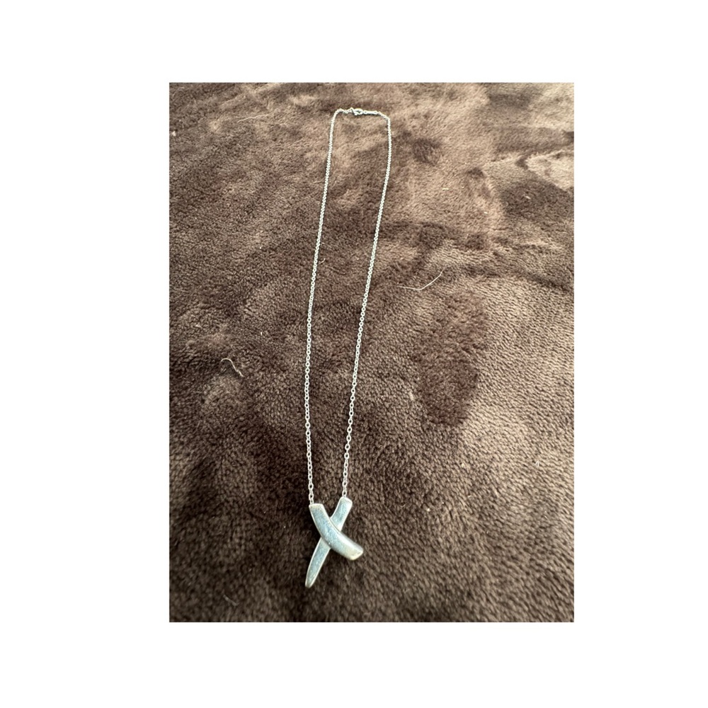 Tiffany and Co Sterling Silver Cross Pendant Necklace - Picture 5 of 12